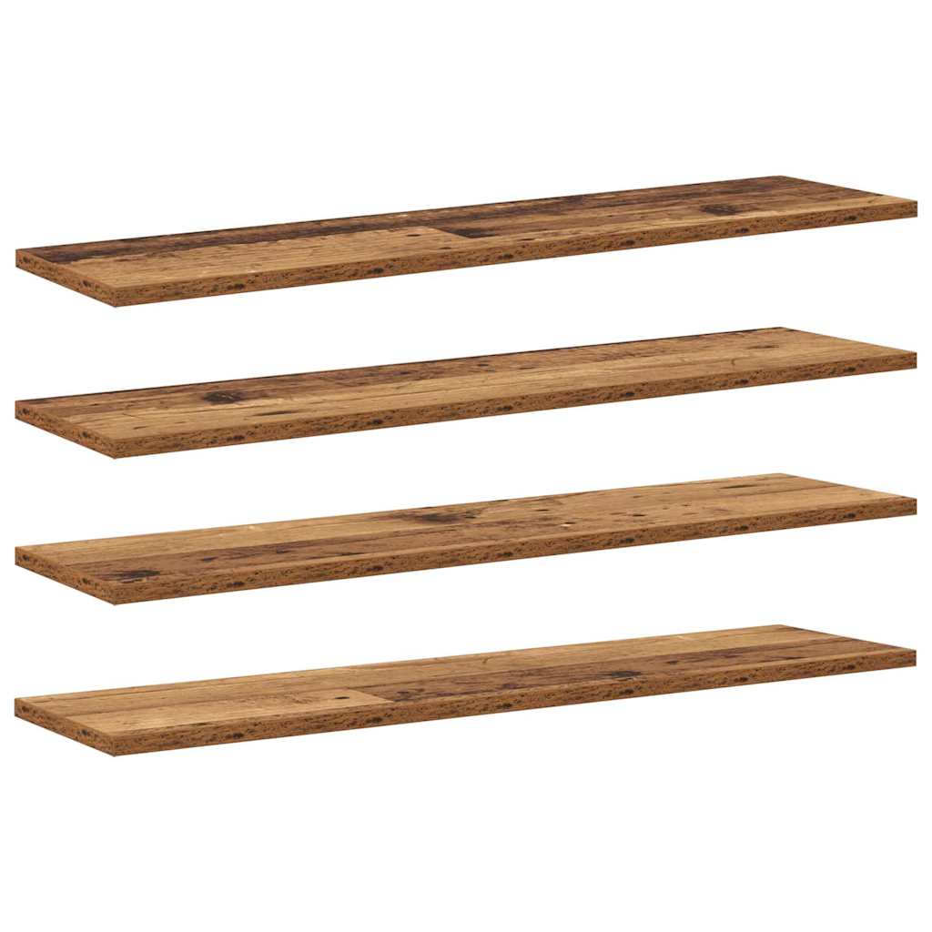 Scaffale 4 pcs Marrone 80 x 20 x 1,5 cm Legno multistrato