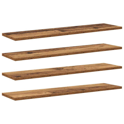 Scaffale 4 pcs Marrone 80 x 20 x 1,5 cm Legno multistrato