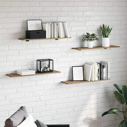 Scaffale 3 livelli 4 pcs 80 x 20 x 1,5 cm Legno multistrato | homemem39