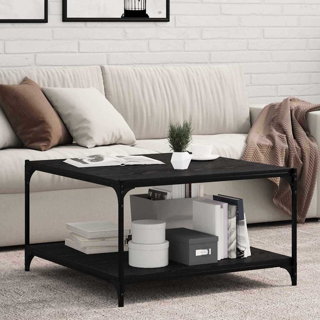 Scaffale 4 pcs Nero 80 x 40 x 1,5 cm Legno multistrato