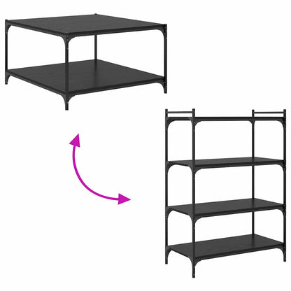 Scaffale 4 pcs Nero 80 x 40 x 1,5 cm Legno multistrato