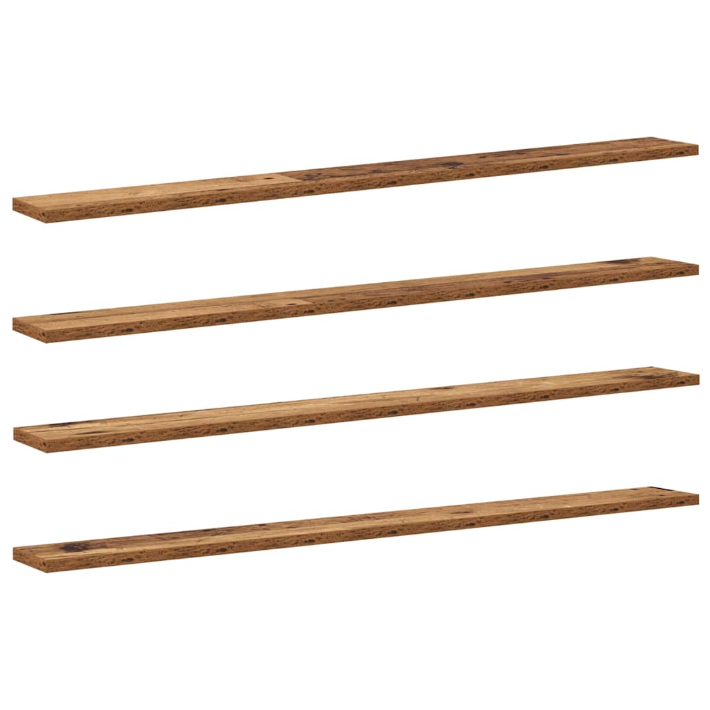Scaffale 4 pcs Marrone 100 x 10 x 1,5 cm Legno multistrato