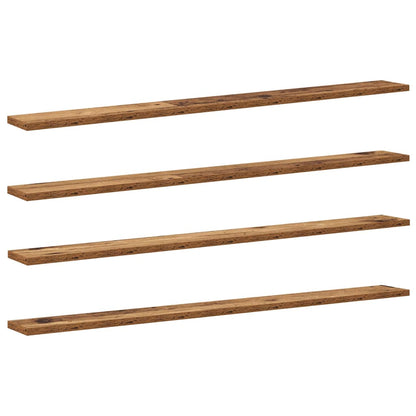 Scaffale 4 pcs Marrone 100 x 10 x 1,5 cm Legno multistrato