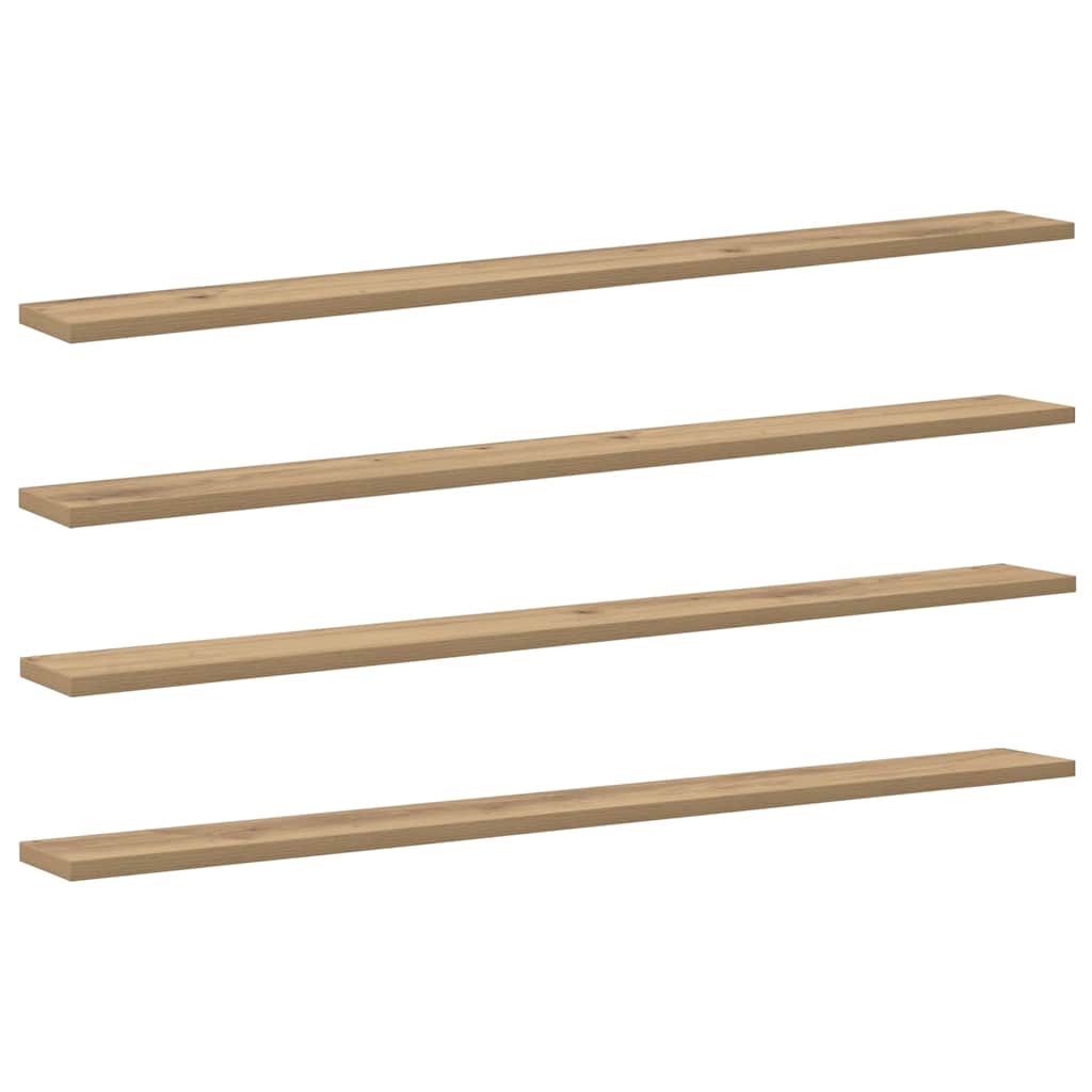 Scaffale 4 pcs Marrone 100 x 10 x 1,5 cm Legno multistrato