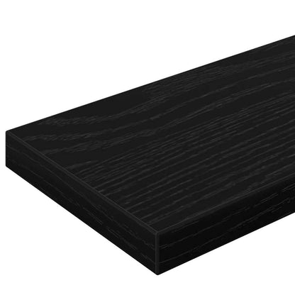 Scaffale 4 pcs Nero 100 x 10 x 1,5 cm Legno multistrato | homemem39