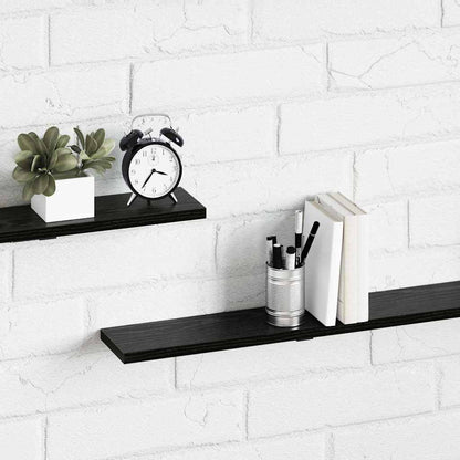 Scaffale 4 pcs Nero 100 x 10 x 1,5 cm Legno multistrato | homemem39