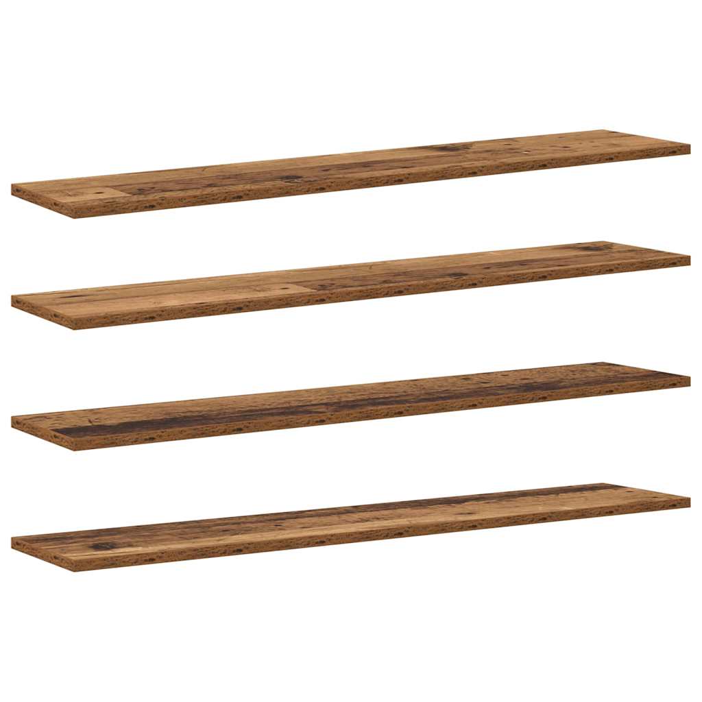 Scaffale 4 pcs Marrone 100 x 20 x 1,5 cm Legno multistrato