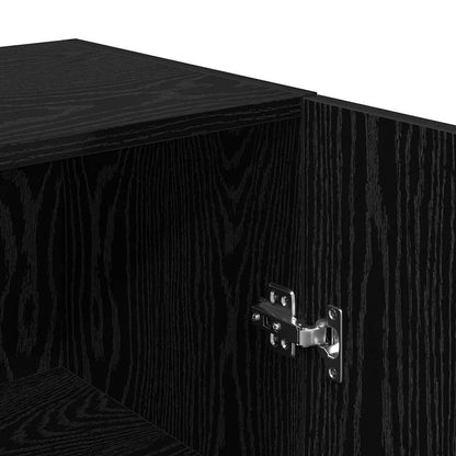 Mobile TV da Parete Rovere Nero 30,5 x 30 x 60 cm