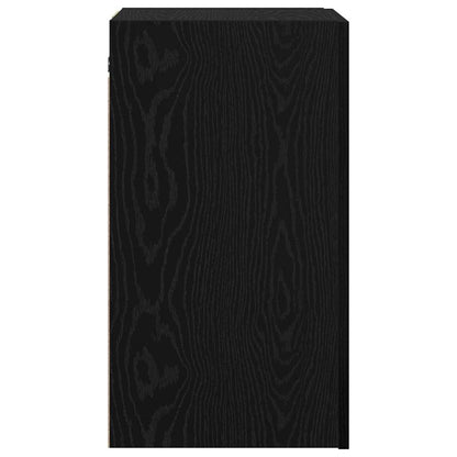 Mobile TV da Parete Rovere Nero 30,5 x 30 x 60 cm