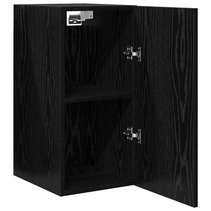 Mobile TV da Parete 2 pcs Rovere Nero 30,5 x 30 x 60 cm