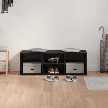 Panca per scarpe Rovere Nero 102 x 35 x 35 cm Legno multistrato