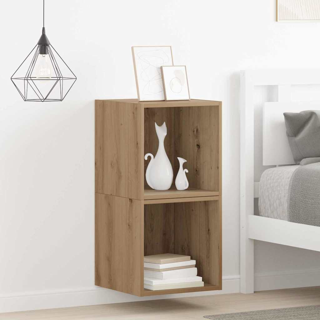 Armadietto a muro A parete 2 pcs Rovere artigianale | homemem39