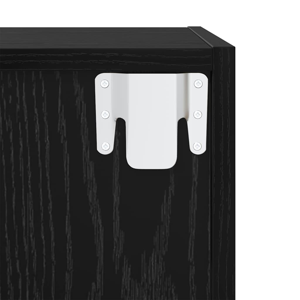 Armadietto a muro Rovere Nero 37 x 37 x 37 cm Legno multistrato | homemem39