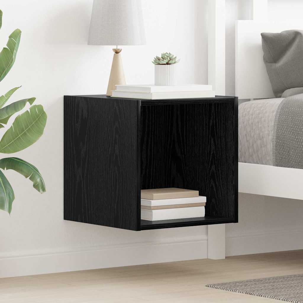 Armadietto a muro Rovere Nero 37 x 37 x 37 cm Legno multistrato | homemem39