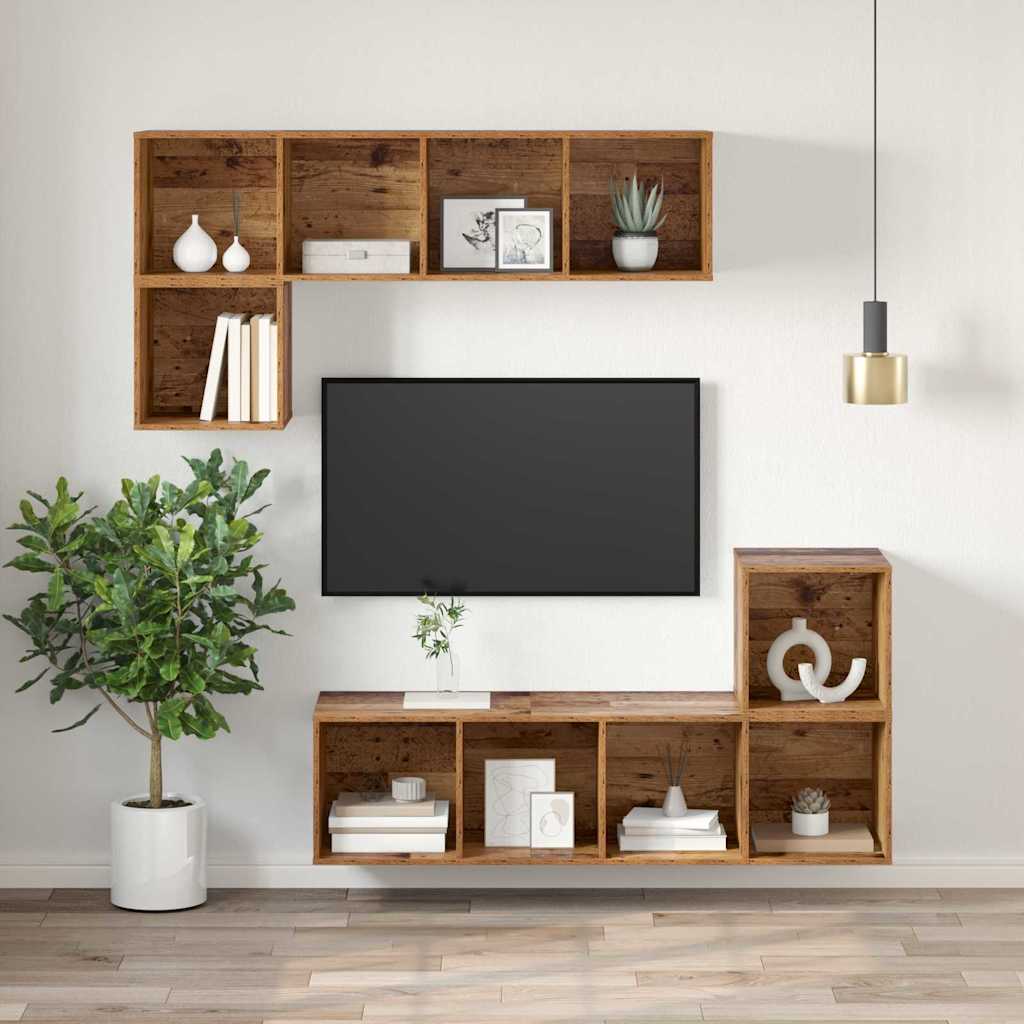 Set mobile TV Legno vecchio 37 x 37 x 107 cm Legno multistrato
