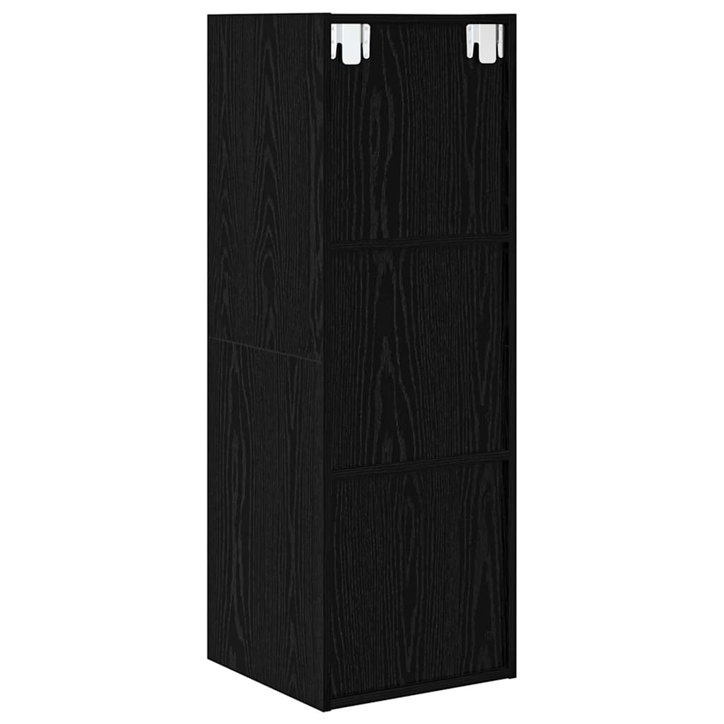 Set mobile TV Rovere Nero 37 x 37 x 107 cm Legno multistrato