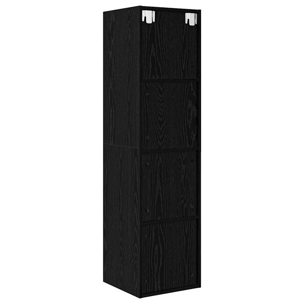 Set mobile TV Rovere Nero 37 x 37 x 142,5 cm Legno multistrato