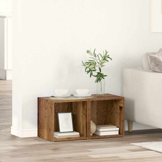 Set mobile TV 2 pcs Legno vecchio 37 x 35 x 37,5 cm
