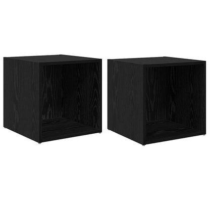 Set mobile TV 2 pcs Nero 37 x 35 x 37,5 cm Legno multistrato