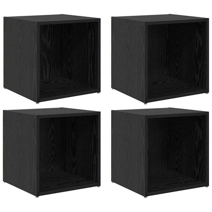 Set mobile TV 4 pcs Nero 37 x 35 x 37,5 cm Legno multistrato