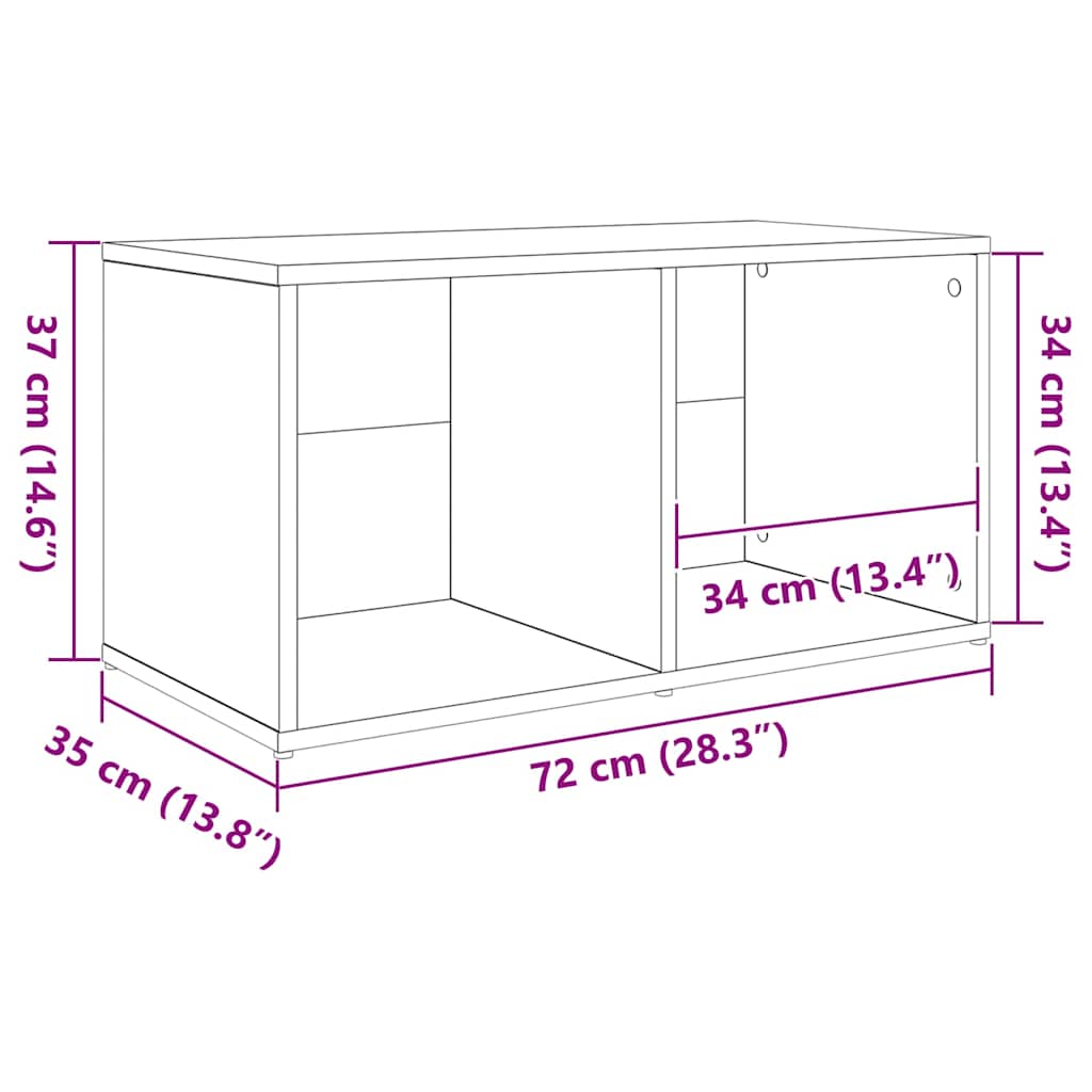 Set mobile TV Marrone 72 x 35 x 37 cm Legno multistrato