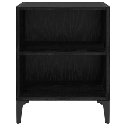 Armadio da Notte Rovere Nero 40 x 30 x 50 cm Legno multistrato