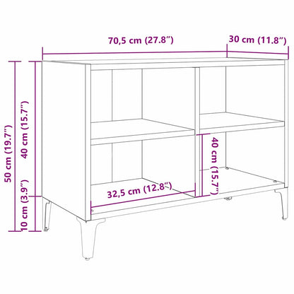 Set mobile TV Montaggio a parete Marrone Legno ingegnerizzato