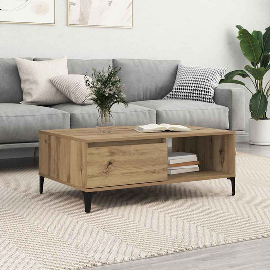 Tavolino da salotto rovere artigianale 90 x 60 x 35 cm | homemem39