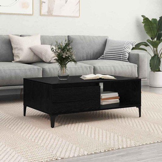Tavolino da salotto Rovere nero 90 x 60 x 35 cm | homemem39