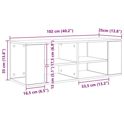Set mobile TV Rovere artigianale 102 x 35 x 35 cm