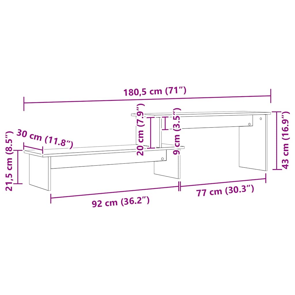 Set mobile TV Legno vecchio 180 x 30 x 43 cm Legno multistrato