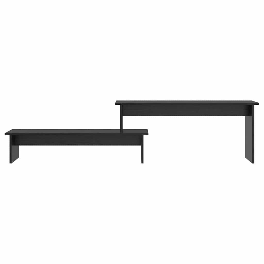 Set mobile TV Rovere Nero 180 x 30 x 43 cm Legno multistrato