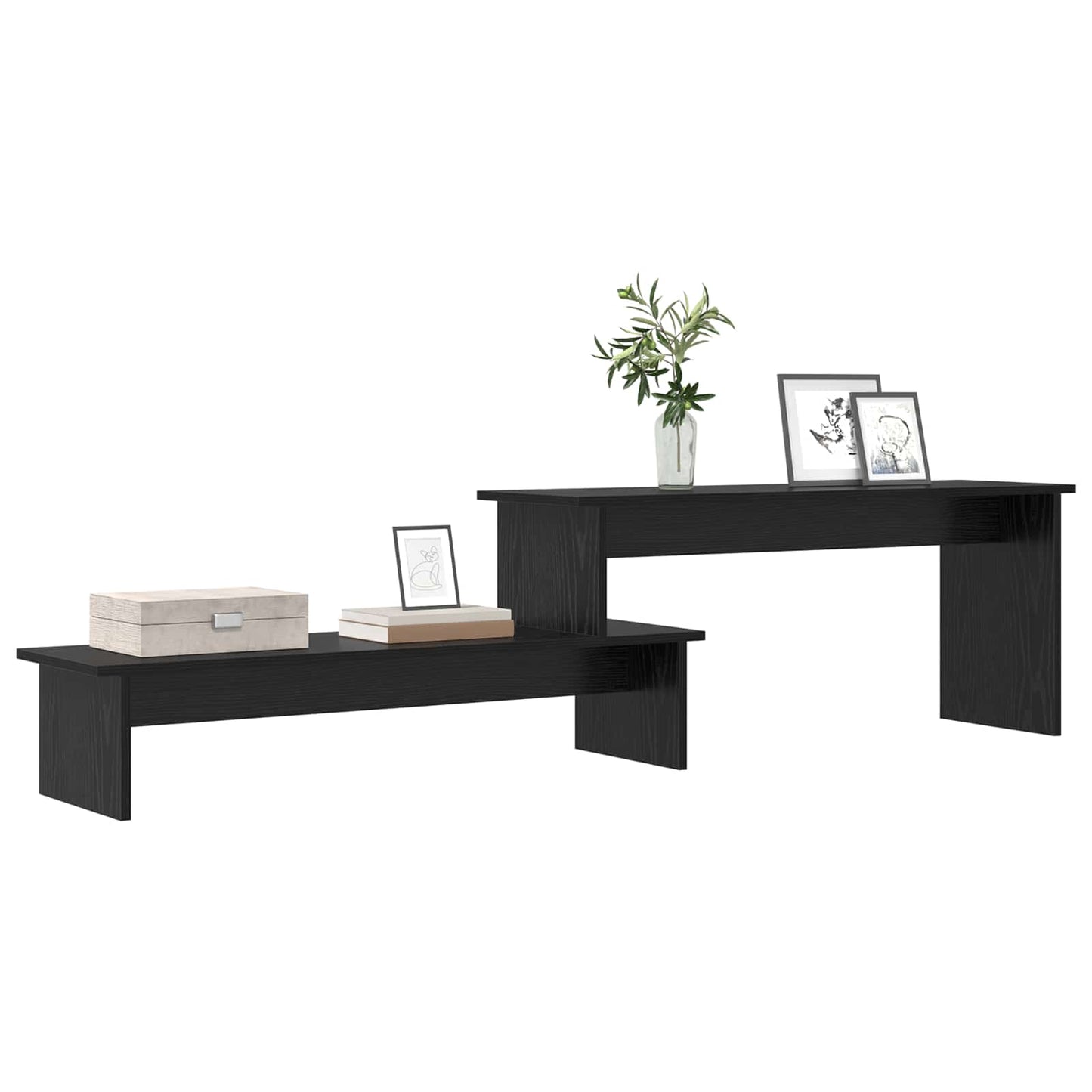 Set mobile TV Rovere Nero 180,5 x 30 x 43 cm Legno multistrato