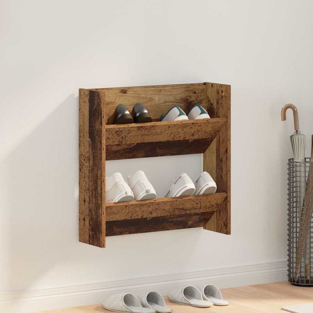 Mobile per scarpe con lo scaffale Legno vecchio 60 x 18 x 60 cm