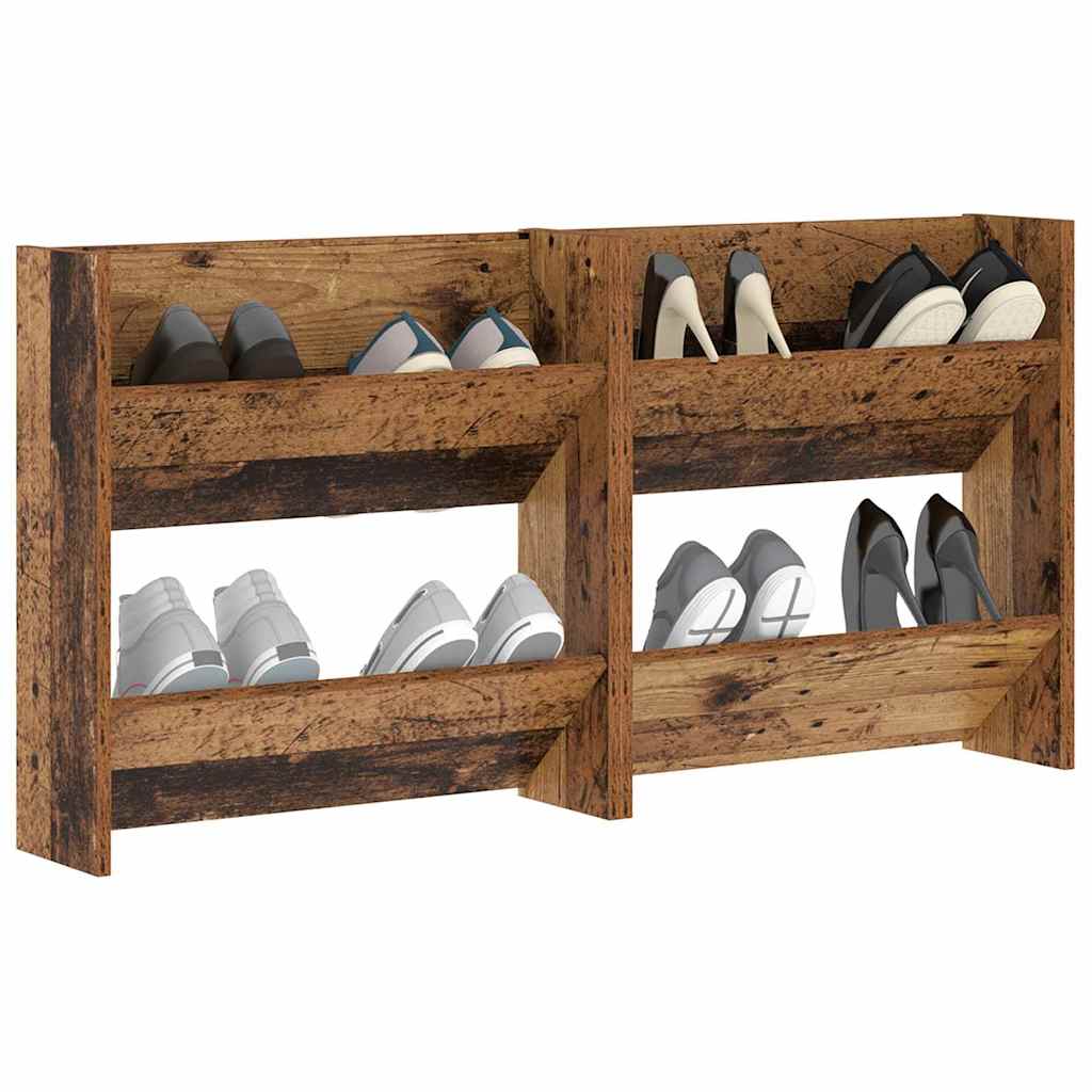 Mobile per scarpe 2 pcs Legno vecchio 60 x 18 x 60 cm