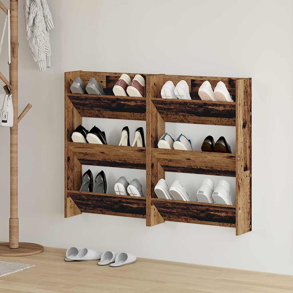 Mobile per scarpe 2 pcs Legno vecchio 60 x 18 x 90 cm