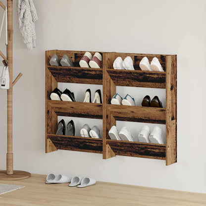 Mobile per scarpe 2 pcs Legno vecchio 60 x 18 x 90 cm
