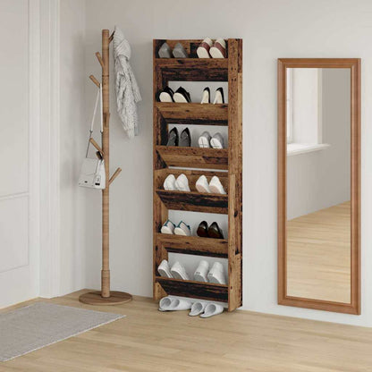 Mobile per scarpe 2 pcs Legno vecchio 60 x 18 x 90 cm