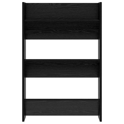 Mobile per scarpe Rovere Nero 60 x 18 x 90 cm Legno multistrato