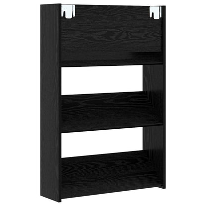 Mobile per scarpe 2 pcs Rovere Nero 60 x 18 x 90 cm