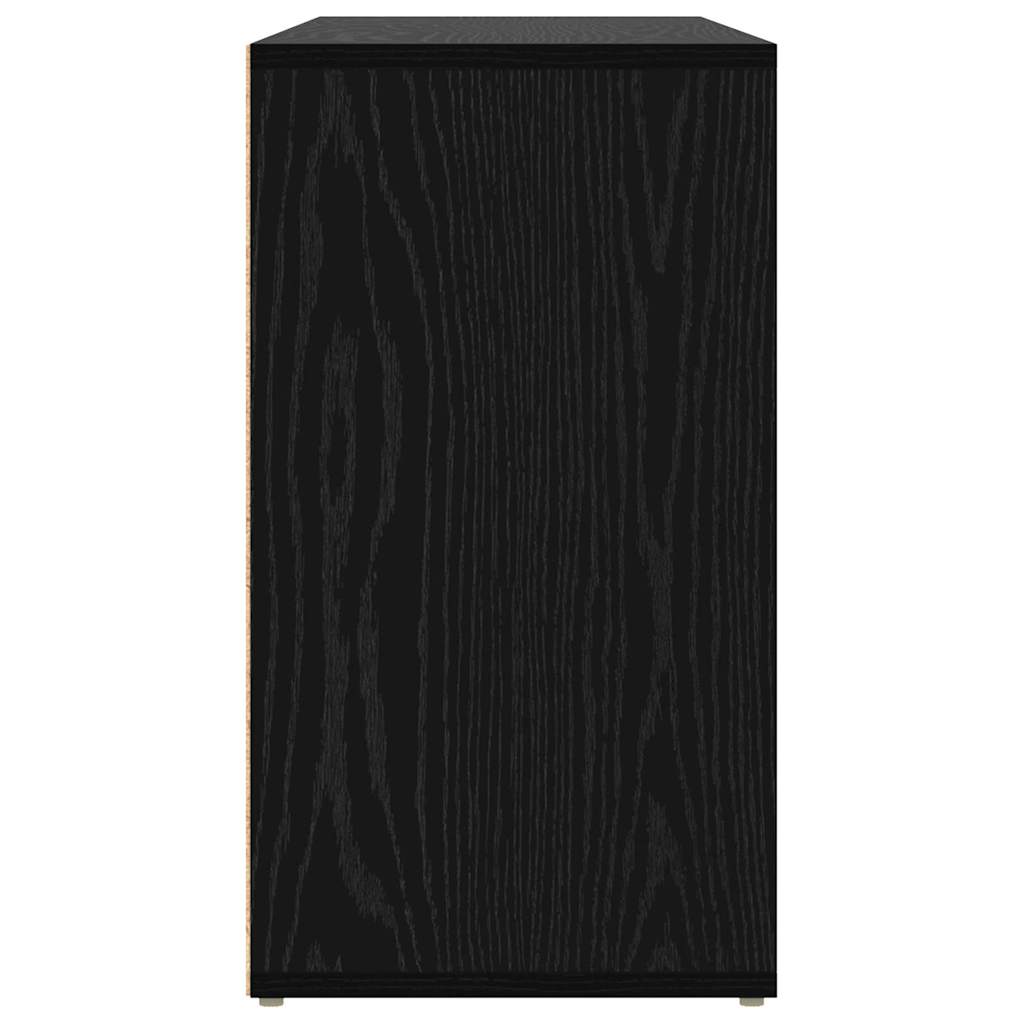 Panca per scarpe con lo scaffale Rovere Nero 103 x 30 x 54,5 cm