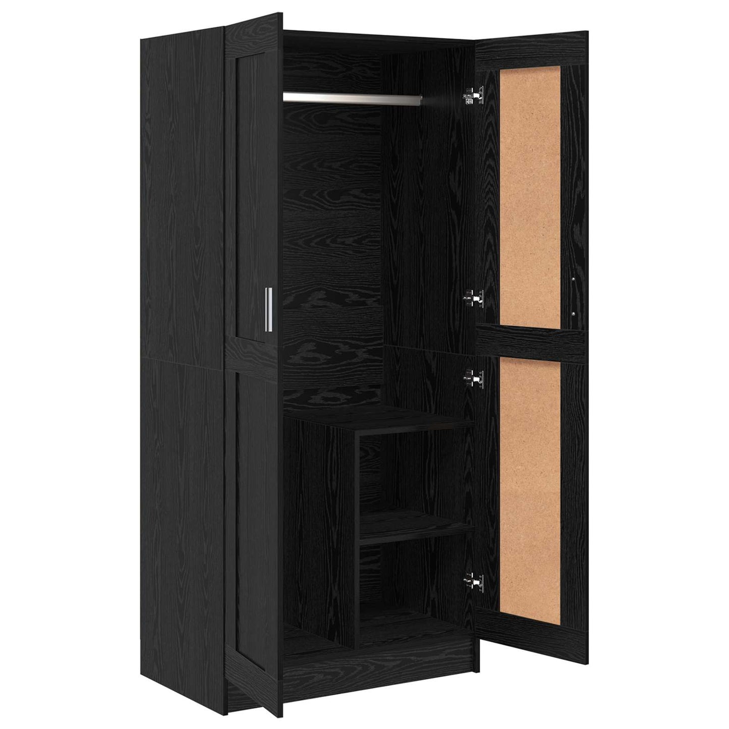 Guardaroba Rovere Nero 82,5 x 51,5 x 180 cm Legno multistrato | homemem39
