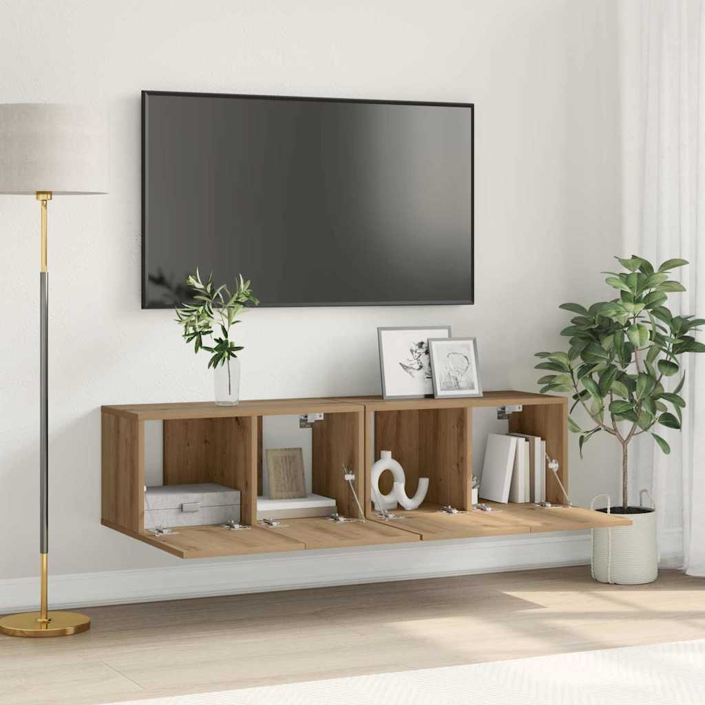 Set mobile TV 2 pcs Marrone 60 x 30 x 30 cm Legno multistrato