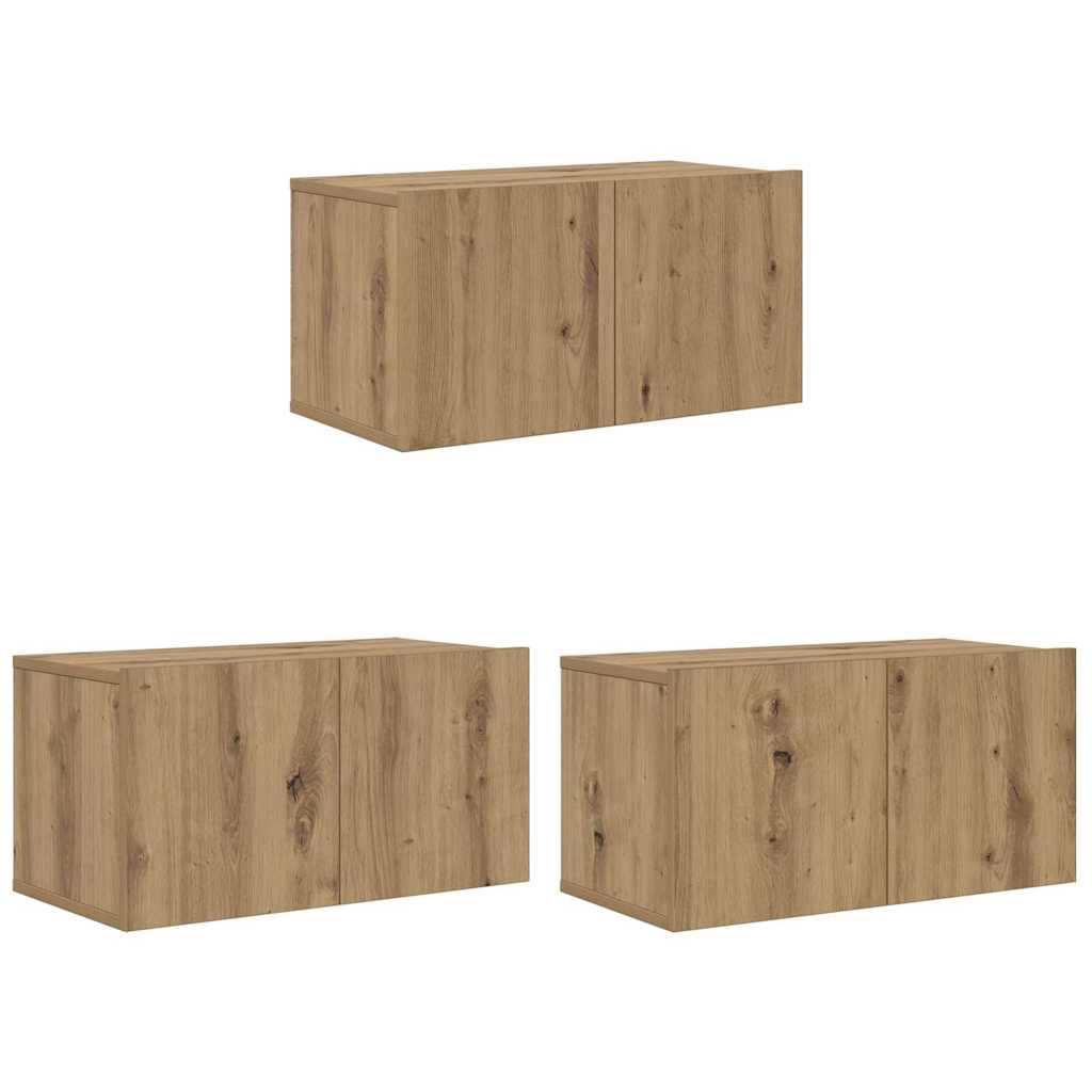 Set mobile TV 3 pcs Marrone 60 x 30 x 30 cm Legno multistrato