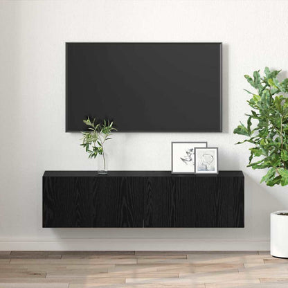 Set mobile TV 2 pcs Nero 60 x 30 x 30 cm Legno multistrato