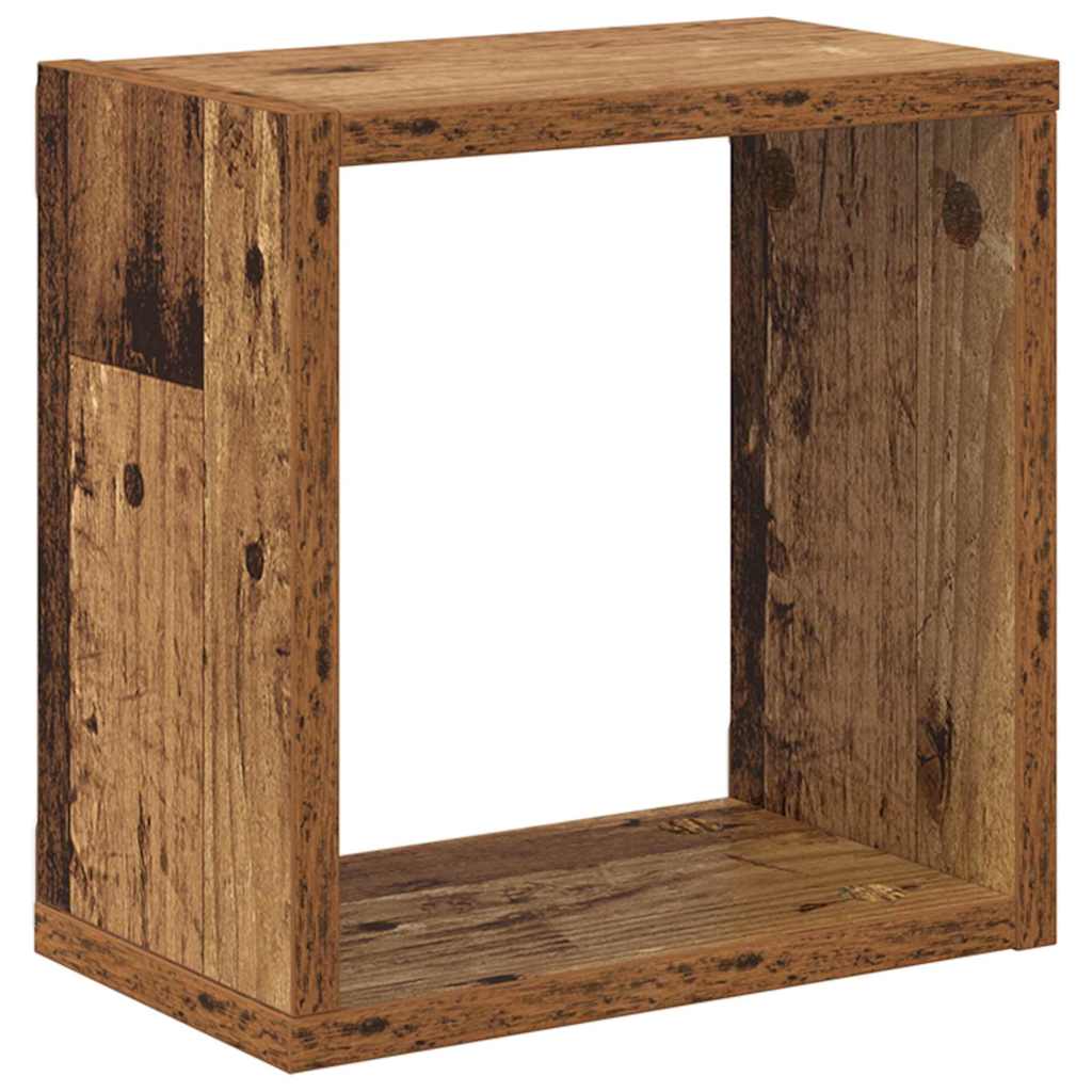 Scaffali da parete 4 pcs Legno vecchio Legno multistrato | homemem39