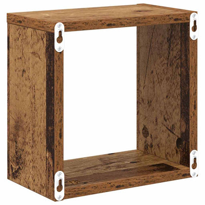 Scaffali da parete 4 pcs Legno vecchio Legno multistrato | homemem39