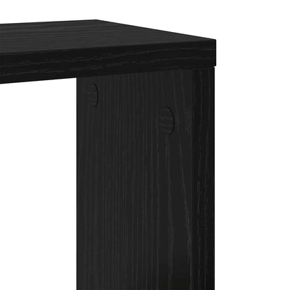Scaffali da parete 2 pcs Rovere Nero Legno multistrato | homemem39