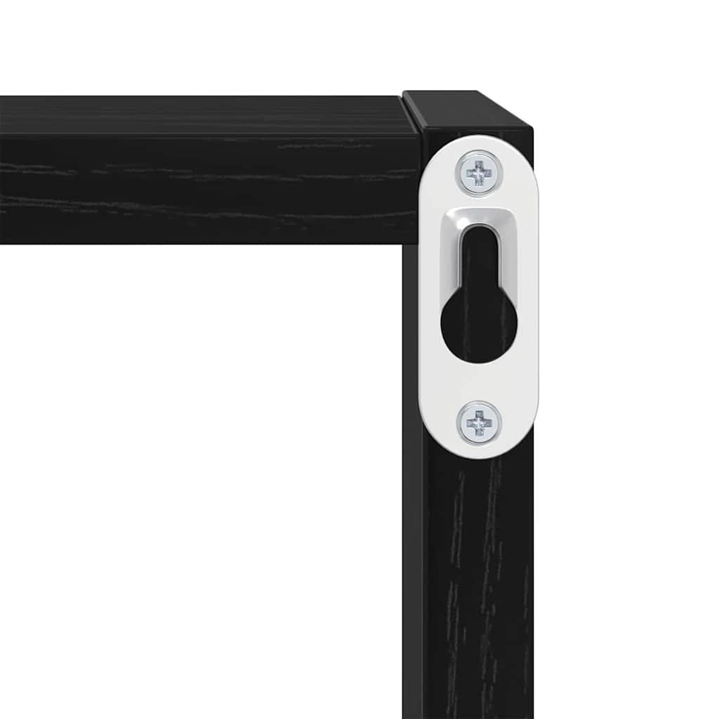 Scaffali da parete Rovere Nero Legno multistrato