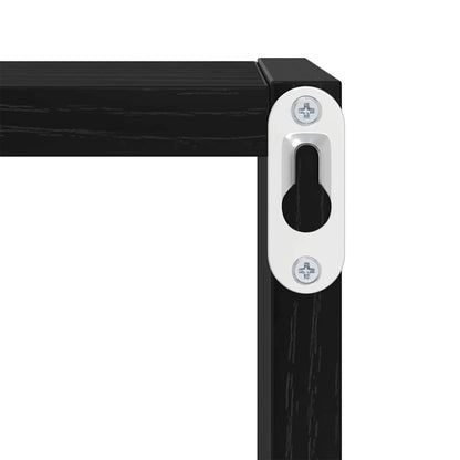 Scaffali da parete Rovere Nero Legno multistrato